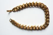 Vintage heavy 18ct gold plated men's bracelet