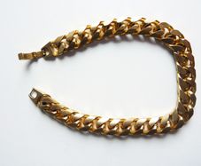 Vintage heavy 18ct gold plated men's bracelet
