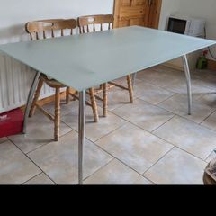glass kitchen table