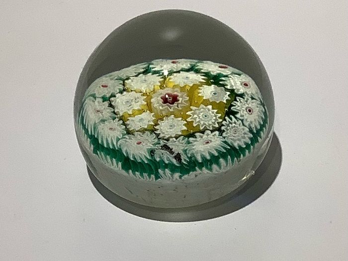 Vintage Millefiori glass paperweight