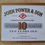 Lot of 5 vintage  John Power & Son 10 years old Dublin whiskey labels No2 Image 2