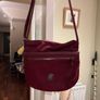 Kipling Arto Burgundy- Maroon Shoulder - Crossbody Bag with metallic monkey / keyring Image 3