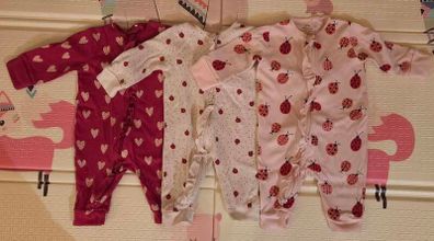 NEXT size 68 zip sleepsuits footless Half price