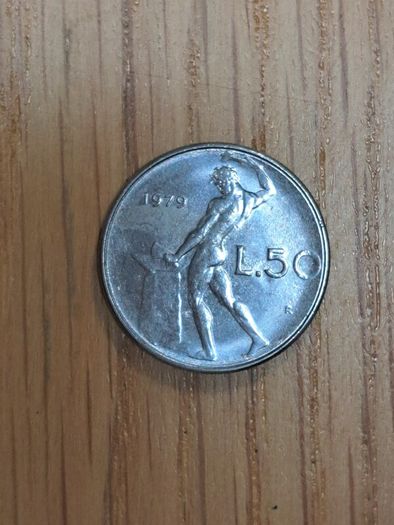 Italy 50 lire Coin