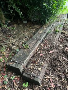2 x railway sleepers