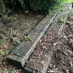 2 x railway sleepers