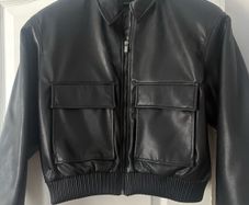 Zara size M faux leather jacket