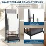 Free Standing Towel Rail, Towel Stand with 2 Storage Shelves, 3 Tier Towel Rack Free Standing, Freestanding Towel Rail for Bathroom & Bedroom, Black Image 4