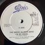The Greg Allman band. I'm no angel picture sleeve vinyl record single in vg+ condition Image 2