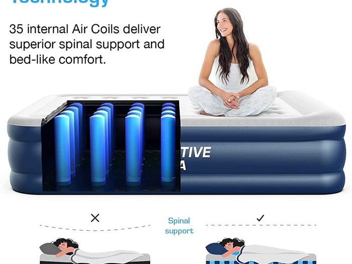 Premium King Size Air Bed with a Built-in Electric Pump and Pillow (FREE SHIPPING)