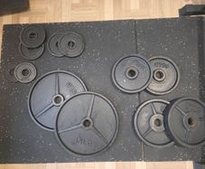 FULL SET of Iron cast Barbell plates (235lb total)