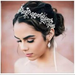 Pearl Rhinestone Hair Headband Tiara Hairpin For Women Bride Party, Wedding, Communion