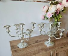 Vintage Silver Plated Candelabra Pair