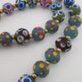 Antique Venetian Style Thousand Skunk Eyes Glass Beads Necklace Image 6