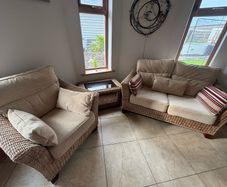 2 seater couch, 1 seater and Coffee Table