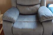 Single Chair Fabric Recliner Sofa - grey