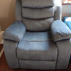 Single Chair Fabric Recliner Sofa - grey