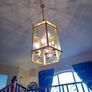 Brass Lantern pendant light fitting Image 2