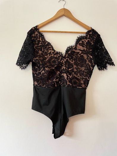 Boohoo premium eyelash lace bodysuit - New