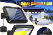 37644 100 LED Solar Powered PIR Motion Sensor Wall Flood Light Security Outdoor Garden