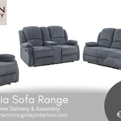New 3+2+1 Grey Fabric Sofa Sets Sofia Range