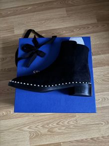 Stuart Weitzman Easy On Pearl Boots NEW IN BOX SZ 7 RRP 675