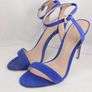 Womens Office Blue Leather Buckle High Heels UK Size 7 Image 5