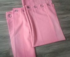 pink curtains