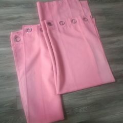 pink curtains
