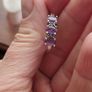 Sterling silver ring with amethysts (trilogy). Image 7