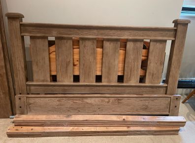 Beautiful Solid Rustic Wooden 6Ft SuperKing Bed Frame - Can Deliver