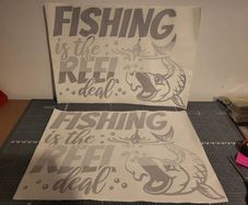 Fishing decals / stickers x 2