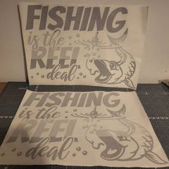 Fishing decals / stickers x 2