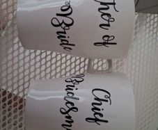 Mother of the Bride and Bridesmaid mugs