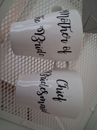 Mother of the Bride and Bridesmaid mugs