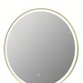 Large 800mm heated Led Mirror 80cm Brushed Brass Image 2