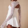 lace sleeve mini dress (plt) Image 2