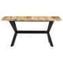 Dining Table 160x80x75 cm Solid Rough Mango Wood Image 3