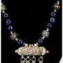 Vintage Yemeni Jewish Lapis Lazuli Amulet Necklace Image 3
