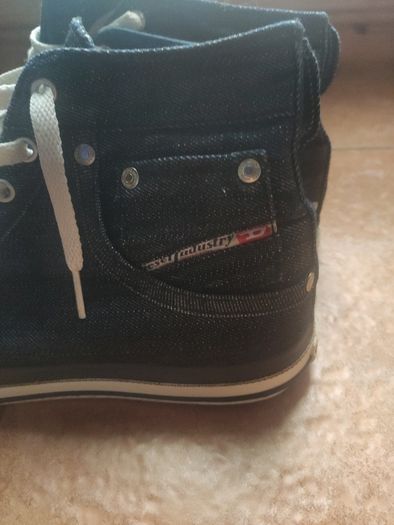 Diesel Denim High-Top Sneakers