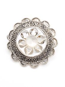935 Mother Of Pearl Sterling Silver Brooch Pendant