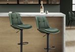 Bar Stools Set of 2 with Backrest  Green Black Grey Brown