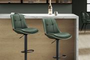 Bar Stools Set of 2 with Backrest  Green Black Grey Brown