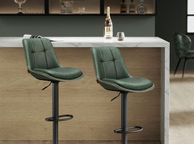 main image for ad Bar Stools Set of 2 with Backrest  Green Black Grey Brown