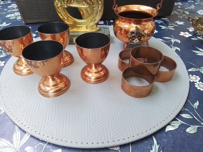 Copper Eggcups & Napkin Rings