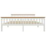Bed Frame with 2 Drawers White Solid Pine Wood 180x200 cm Image 4