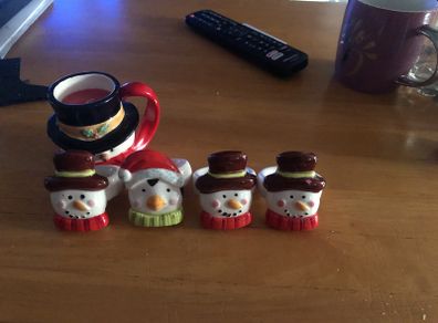 xmas napkin rings & candle
