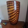 glass tiger stripe vase Image 2