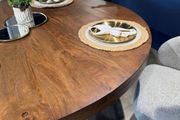 Round Dining Table with Starburst Legs, Ex Display Like New