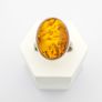 Vintage Natural Baltic Amber On Sterling Silver Ring Image 7